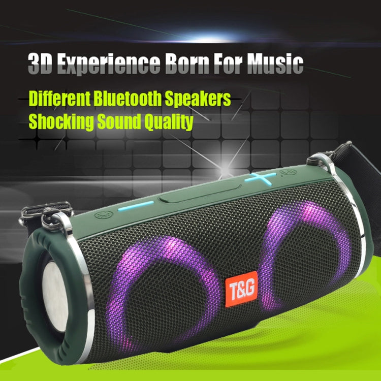 T&G TG642 RGB Light Waterproof  Portable Bluetooth Speaker Support FM / TF Card(Gray) - Desktop Speaker by T&G | Online Shopping UK | buy2fix