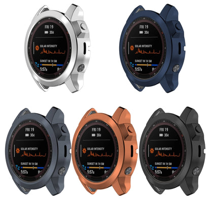 For Garmin Fenix 7 Shockproof TPU Watch Case(Silver) - Watch Cases by buy2fix | Online Shopping UK | buy2fix