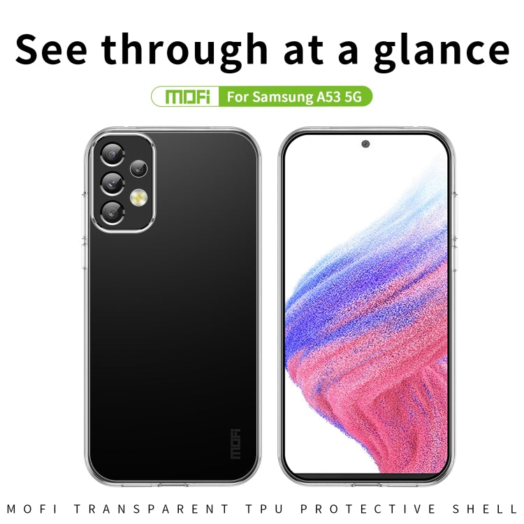 For Samsung Galaxy A53 5G MOFI Ming Series Ultra-thin TPU Phone Case(Transparent) - Galaxy Phone Cases by MOFI | Online Shopping UK | buy2fix