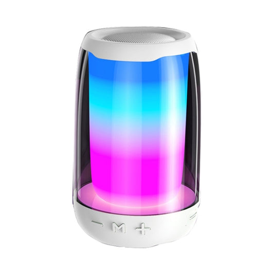 NBY8893 Pulsating Colorful Portable Stereo Bluetooth Speaker(White) - Desktop Speaker by NBY | Online Shopping UK | buy2fix