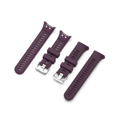 For Garmin Forerunner 45 / Forerunner 45S Universal Twill Solid Color Silicone Watch Band(Purple) - Watch Bands by buy2fix | Online Shopping UK | buy2fix