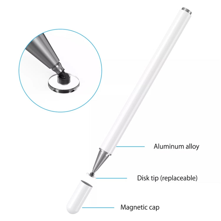 AT-28 Macarone Color Passive Capacitive Pen Mobile Phone Touch Screen Stylus(White) - Stylus Pen by buy2fix | Online Shopping UK | buy2fix