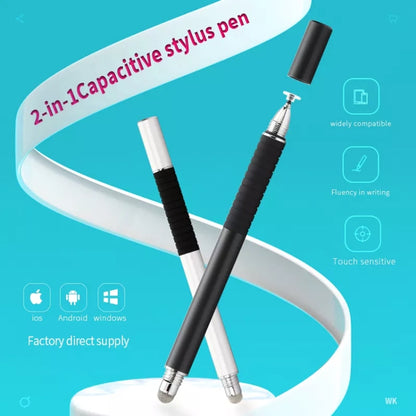 AT-31 Conductive Cloth Head + Precision Sucker Capacitive Pen Head 2-in-1 Handwriting Stylus with 1 Pen Head(Black) - Stylus Pen by buy2fix | Online Shopping UK | buy2fix