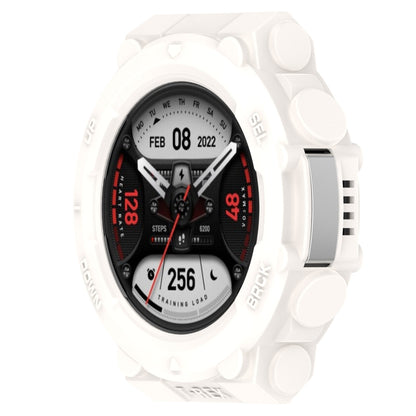 For Amazfit T-Tex 2 Shockproof TPU Protective Watch Case(White) - Watch Cases by buy2fix | Online Shopping UK | buy2fix