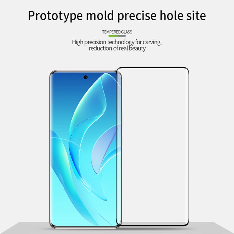 For Honor 80 Pro PINWUYO 9H 3D Hot Bending Tempered Glass Film(Black) - Honor Tempered Glass by PINWUYO | Online Shopping UK | buy2fix