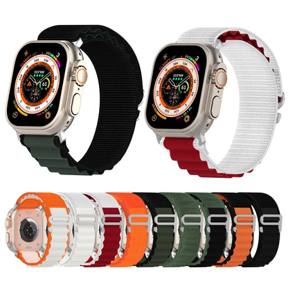 Double Color Nylon Watch Band For Apple Watch Ultra 49mm(Orange) - Watch Bands by buy2fix | Online Shopping UK | buy2fix