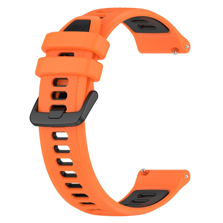 For Honor Watch GS 3 22mm Sports Two-Color Silicone Watch Band(Orange+Black) - Watch Bands by buy2fix | Online Shopping UK | buy2fix