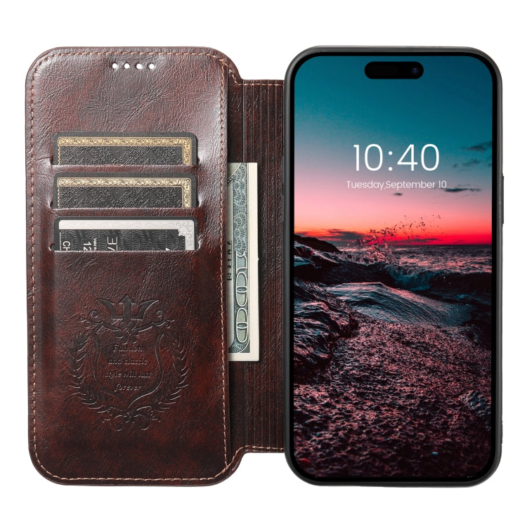 For iPhone 14 Pro Suteni J05 Leather Magnetic Magsafe Phone Case(Brown) - iPhone 14 Pro Cases by Suteni | Online Shopping UK | buy2fix
