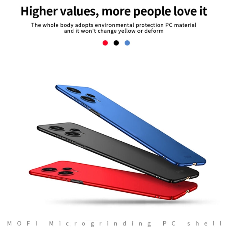 For?Redmi Note 12 Turbo 5G MOFI Micro-Frosted PC Ultra-thin Hard Phone Case(Red) - Xiaomi Cases by MOFI | Online Shopping UK | buy2fix