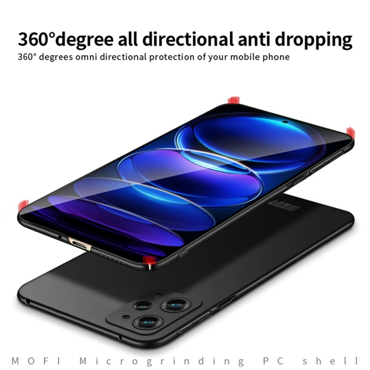 For Xiaomi Redmi Note 12S MOFI Micro-Frosted PC Ultra-thin Hard Phone Case(Black) - Xiaomi Cases by MOFI | Online Shopping UK | buy2fix