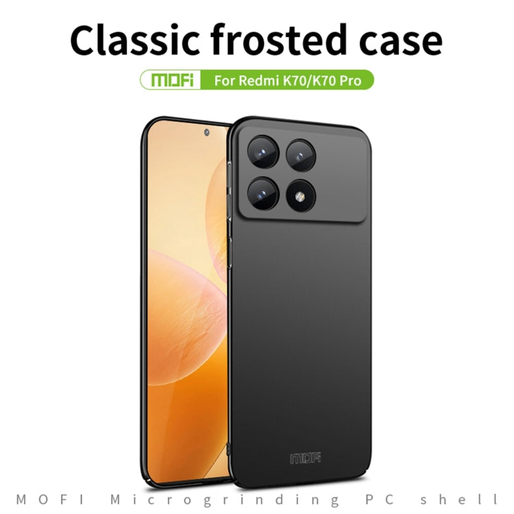 For Xiaomi Redmi K70 / K70 Pro MOFI Micro-Frosted PC Ultra-thin Hard Phone Case(Black) - K70 Pro Cases by MOFI | Online Shopping UK | buy2fix