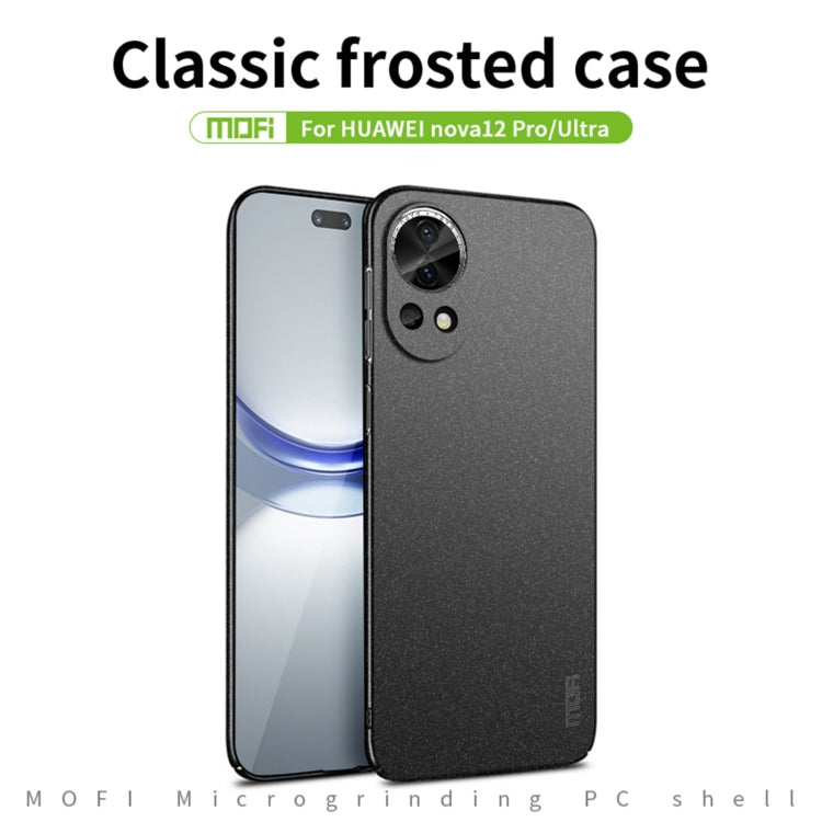 For Huawei nova 12 Pro / 12 Ultra MOFI Fandun Series Frosted PC Ultra-thin All-inclusive Phone Case(Gray) - Huawei Cases by MOFI | Online Shopping UK | buy2fix