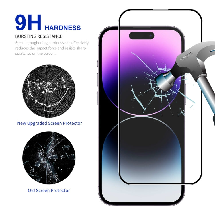 For iPhone 16 10pcs ENKAY Full Glue High Aluminum-silicon Tempered Glass Film - iPhone 16 Tempered Glass by ENKAY | Online Shopping UK | buy2fix