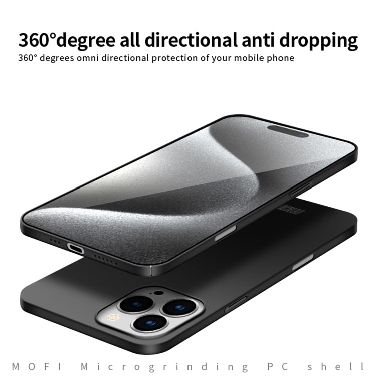 For iPhone 16 Pro MOFI Frosted PC Ultra-thin Hard Phone Case(Black) - iPhone 16 Pro Cases by MOFI | Online Shopping UK | buy2fix