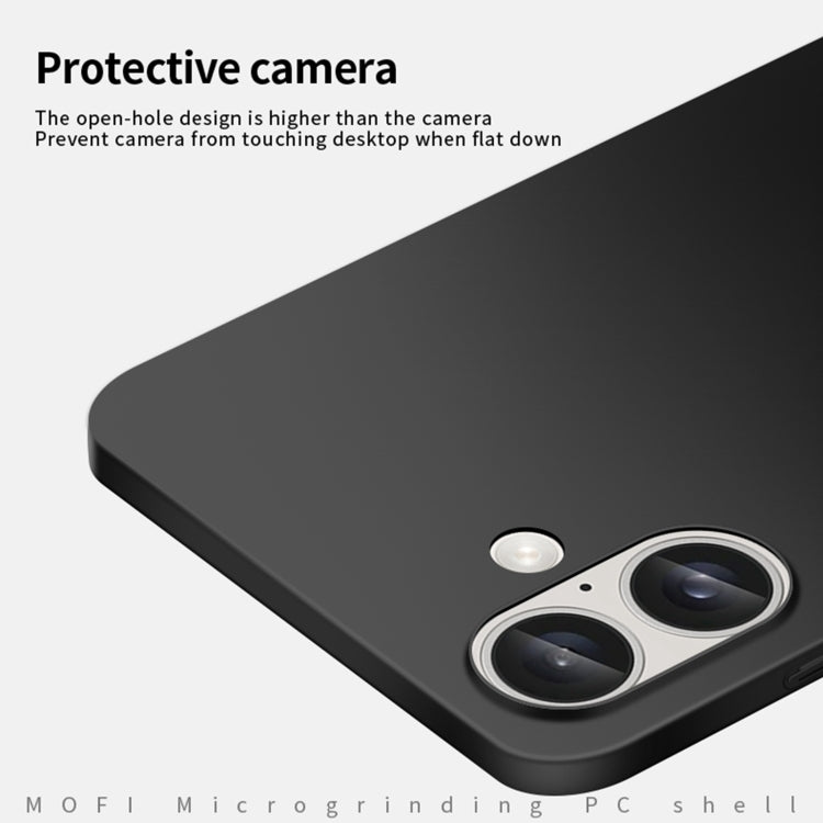 For iPhone 16 MOFI Frosted PC Ultra-thin Hard Phone Case(Black) - iPhone 16 Cases by MOFI | Online Shopping UK | buy2fix