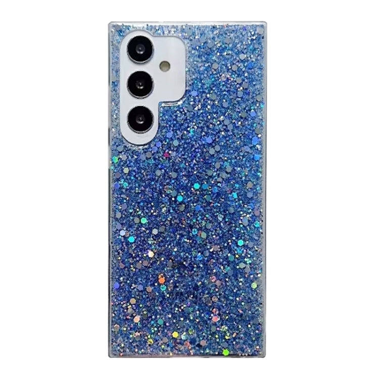 For Samsung Galaxy S25 Ultra 5G Glitter Sequins Epoxy TPU Phone Case(Blue) - Galaxy S25 Ultra 5G Cases by buy2fix | Online Shopping UK | buy2fix