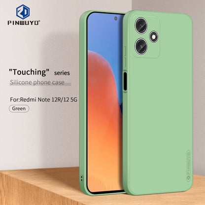 For Xiaomi Redmi 12 5G/Note 12R/Poco M6 Pro PINWUYO Sense Series Liquid Silicone TPU Phone Case(Green) - Xiaomi Cases by PINWUYO | Online Shopping UK | buy2fix