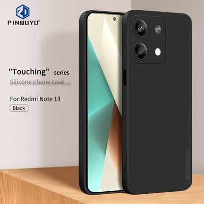 For Xiaomi Redmi Note 13 PINWUYO Sense Series Liquid Silicone TPU Phone Case(Black) - Note 13 Cases by PINWUYO | Online Shopping UK | buy2fix