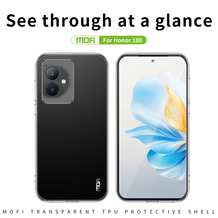 For Honor 100 MOFI Ming Series Ultra-thin TPU Phone Case(Transparent) - Honor Cases by MOFI | Online Shopping UK | buy2fix