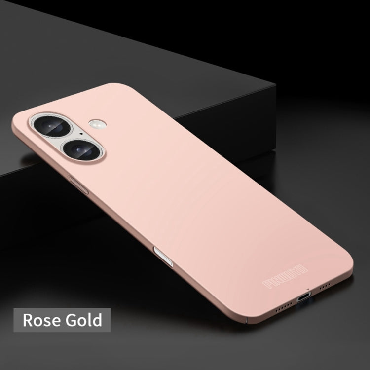 For iPhone 16 Plus PINWUYO Micro-Frosted PC Ultra-thin Hard Phone Case with Magsafe Magnetic Ring(Rose Gold) - iPhone 16 Plus Cases by PINWUYO | Online Shopping UK | buy2fix