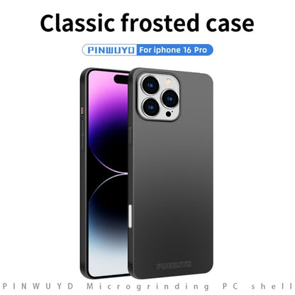 For iPhone 16 Pro PINWUYO Micro-Frosted PC Ultra-thin Hard Phone Case with Magsafe Magnetic Ring(Blue) - iPhone 16 Pro Cases by PINWUYO | Online Shopping UK | buy2fix