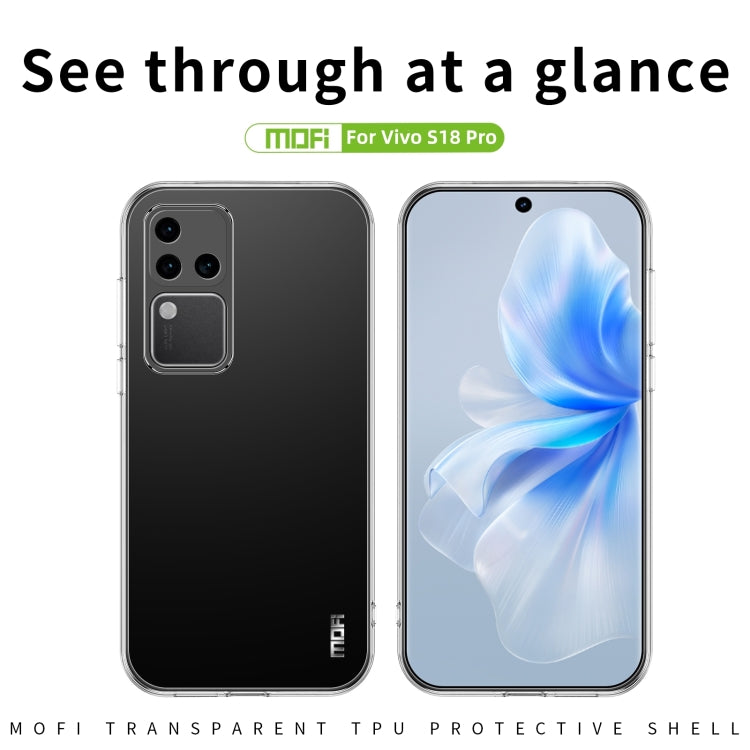 For vivo  S18 Pro MOFI Ming Series Ultra-thin TPU Phone Case(Transparent) - vivo Cases by MOFI | Online Shopping UK | buy2fix