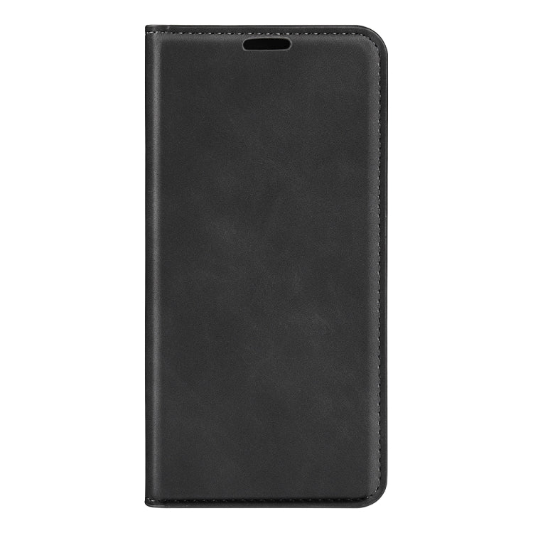 For Motorola Moto G Power 5G 2024 Retro-skin Magnetic Suction Leather Phone Case(Black) - Motorola Cases by buy2fix | Online Shopping UK | buy2fix