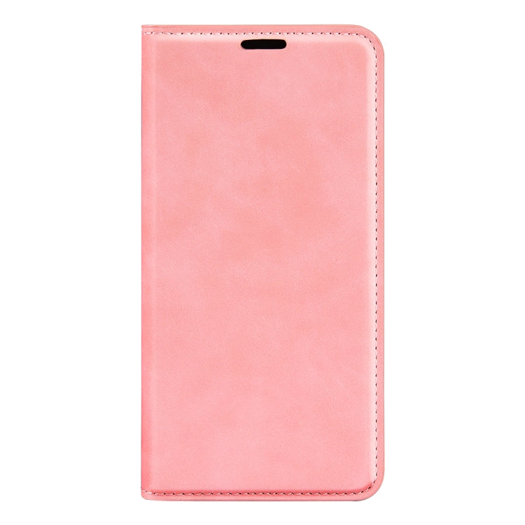 For Motorola Moto G Power 5G 2024 Retro-skin Magnetic Suction Leather Phone Case(Pink) - Motorola Cases by buy2fix | Online Shopping UK | buy2fix