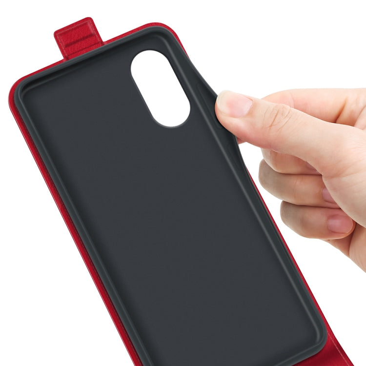 For Motorola Moto G Play 2024 R64 Texture Single Vertical Flip Leather Phone Case(Red) - Motorola Cases by buy2fix | Online Shopping UK | buy2fix