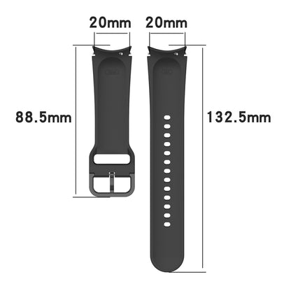 For Samsung Galaxy Watch5 Pro 45mm JUNSUNMAY Silicone Adjustable Strap + Full Coverage PMMA Screen Protector Kit(Black) - Watch Bands by JUNSUNMAY | Online Shopping UK | buy2fix