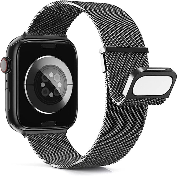 For Apple Watch 5 40mm Milan Double Magnetic Steel Mesh Watch Band(Gray) - Watch Bands by buy2fix | Online Shopping UK | buy2fix