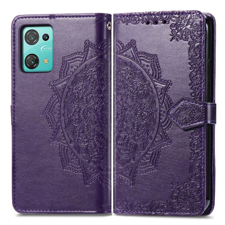 For Blackview C30 Mandala Flower Embossed Leather Phone Case(Purple) - More Brand by buy2fix | Online Shopping UK | buy2fix