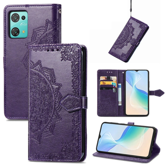 For Blackview C30 Pro Mandala Flower Embossed Leather Phone Case(Purple) - More Brand by buy2fix | Online Shopping UK | buy2fix