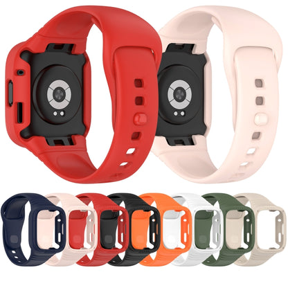 For Redmi Watch 3 Integrated Fully Enclosed Silicone Watch Band(Black) - Watch Bands by buy2fix | Online Shopping UK | buy2fix