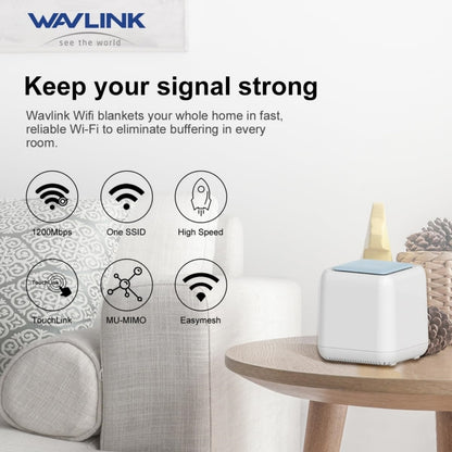 WAVLINK WN535M2 For Home Office 2pcs Mesh Wireless Router AC1200 Dual Band WiFi Signal Booster, Plug:AU Plug - Wireless Routers by WAVLINK | Online Shopping UK | buy2fix