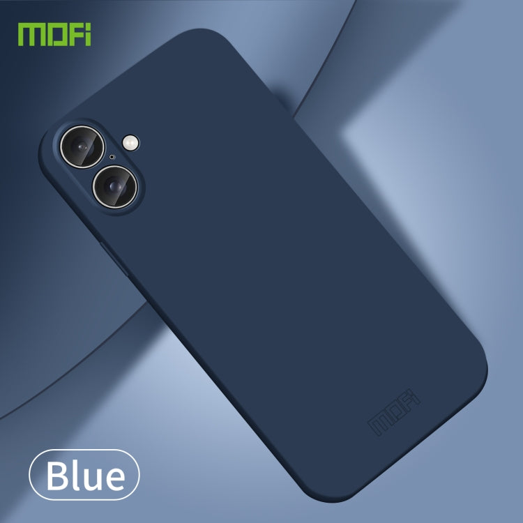 For iPhone 16 Plus MOFI Qin Series Skin Feel All-inclusive PC Phone Case(Blue) - iPhone 16 Plus Cases by MOFI | Online Shopping UK | buy2fix