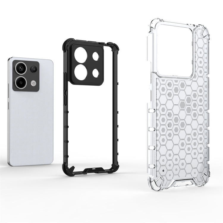 For Redmi Note 13 Pro 5G Shockproof Honeycomb Phone Case(Black) - Note 13 Pro Cases by buy2fix | Online Shopping UK | buy2fix