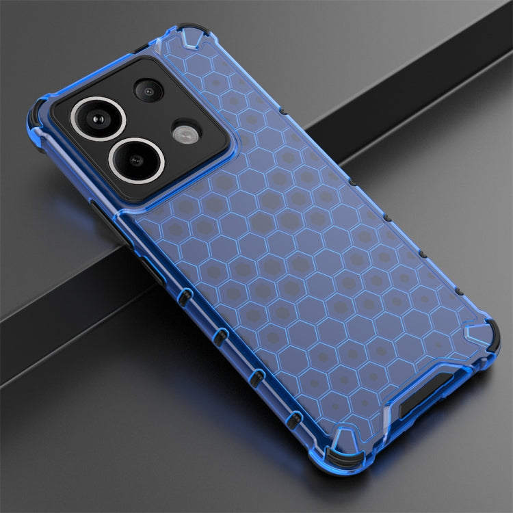 For Redmi Note 13 Pro 5G Shockproof Honeycomb Phone Case(Blue) - Note 13 Pro Cases by buy2fix | Online Shopping UK | buy2fix