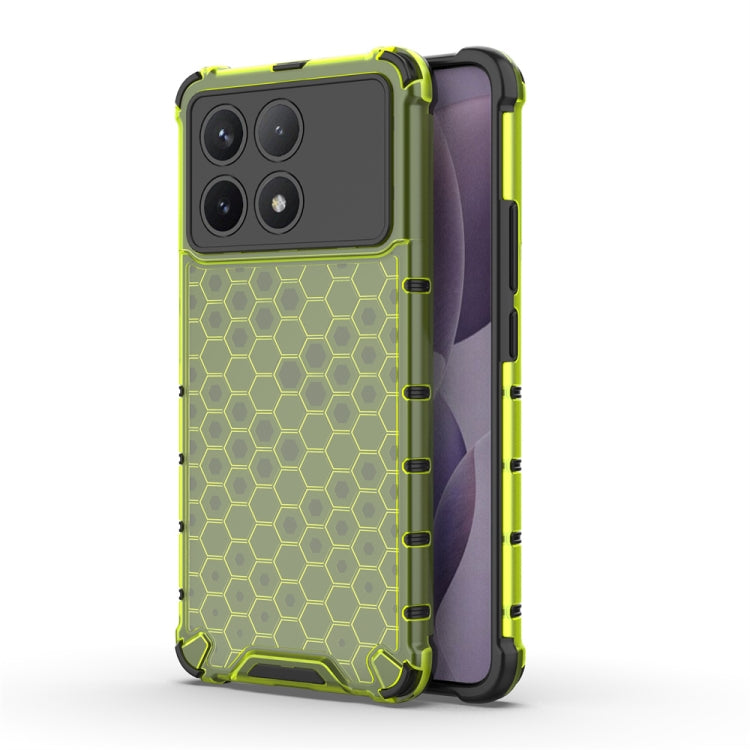 For Redmi K70 Pro Shockproof Honeycomb Phone Case(Green) - K70 Pro Cases by buy2fix | Online Shopping UK | buy2fix