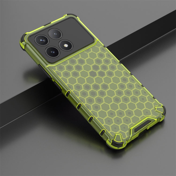 For Redmi K70 Pro Shockproof Honeycomb Phone Case(Green) - K70 Pro Cases by buy2fix | Online Shopping UK | buy2fix