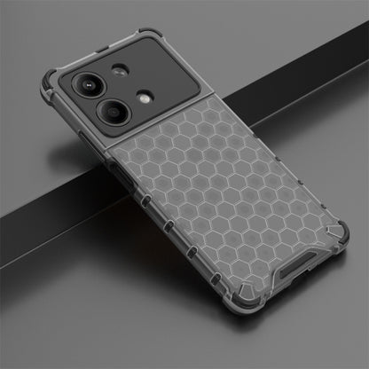 For Redmi Note 13R Pro Shockproof Honeycomb Phone Case(Black) - Xiaomi Cases by buy2fix | Online Shopping UK | buy2fix