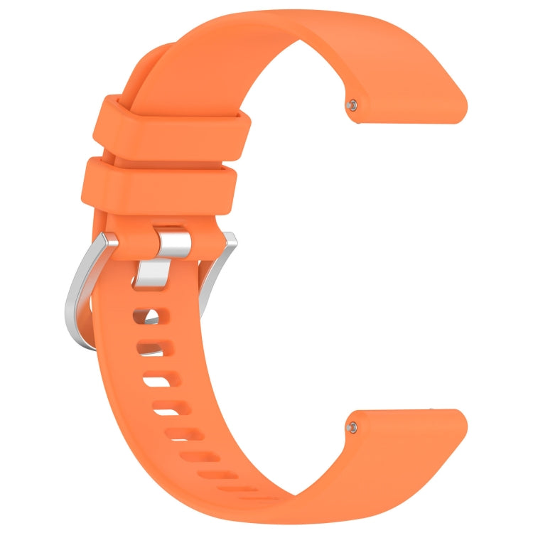 For Garmin Approach S40 Liquid Glossy Silver Buckle Silicone Watch Band(Orange) - Watch Bands by buy2fix | Online Shopping UK | buy2fix