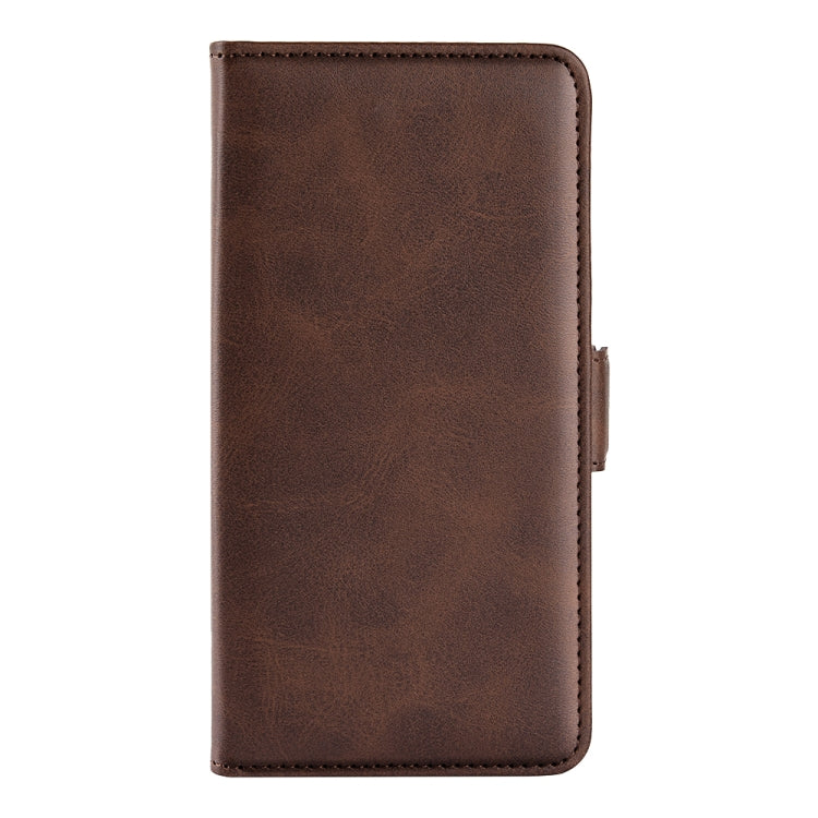 For Xiaomi Redmi Note 13 4G Dual-side Magnetic Buckle Horizontal Flip Leather Phone Case(Brown) - Note 13 Cases by buy2fix | Online Shopping UK | buy2fix