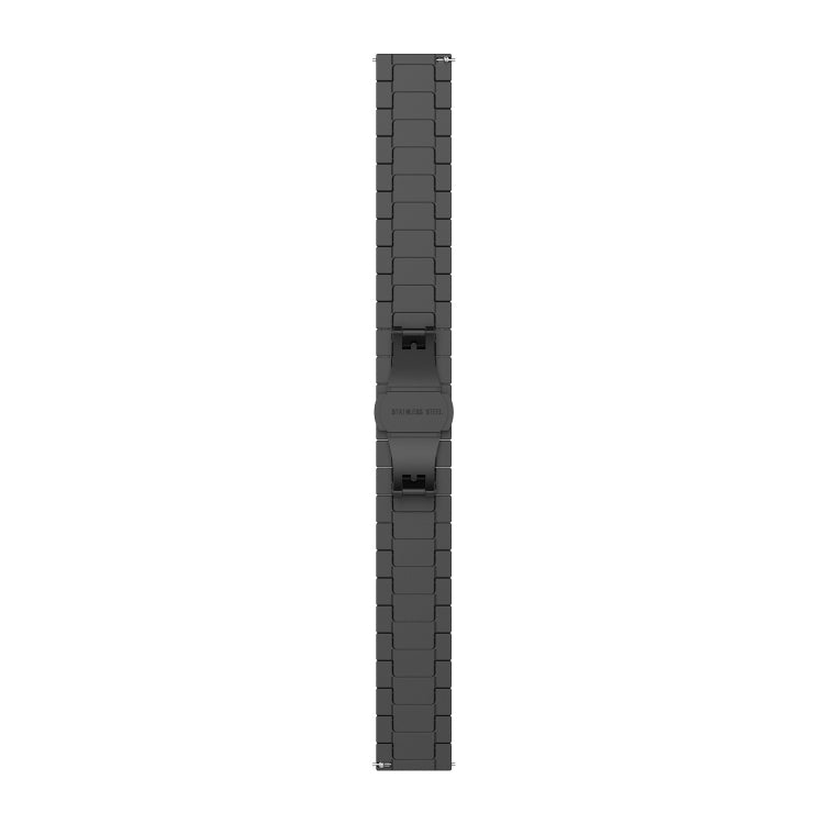 For Garmin Venu 2S One Bead Butterfly Buckle Stainless Steel Metal Watch Band(Black) - Watch Bands by buy2fix | Online Shopping UK | buy2fix