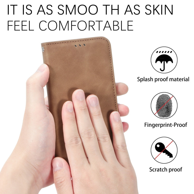 For Xiaomi 14 Retro Skin Feel Magnetic Flip Leather Phone Case(Brown) - 14 Cases by buy2fix | Online Shopping UK | buy2fix