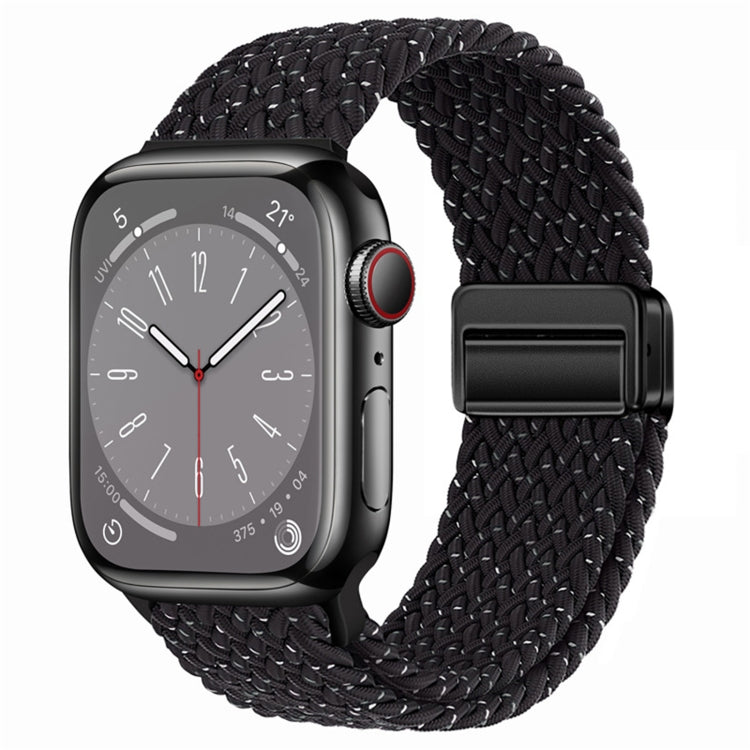 For Apple Watch Ultra 2 49mm Nylon Woven Magnetic Fold Buckle Watch Band(Starry Black) - Watch Bands by buy2fix | Online Shopping UK | buy2fix