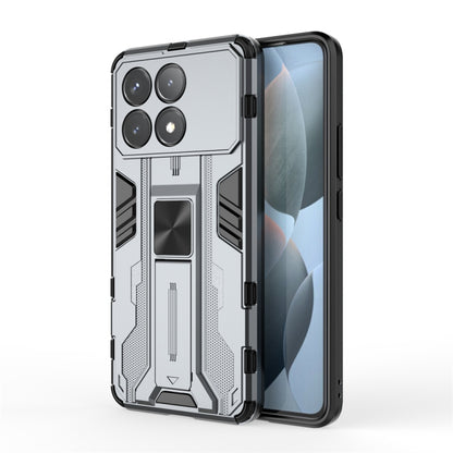 For Redmi K70 Supersonic Armor PC Hybrid TPU Phone Case(Grey) - Xiaomi Cases by buy2fix | Online Shopping UK | buy2fix