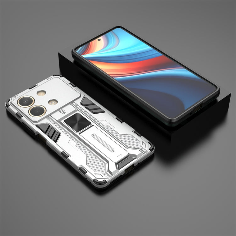 For Redmi Note 13R Pro Supersonic Armor PC Hybrid TPU Phone Case(Silver) - Xiaomi Cases by buy2fix | Online Shopping UK | buy2fix