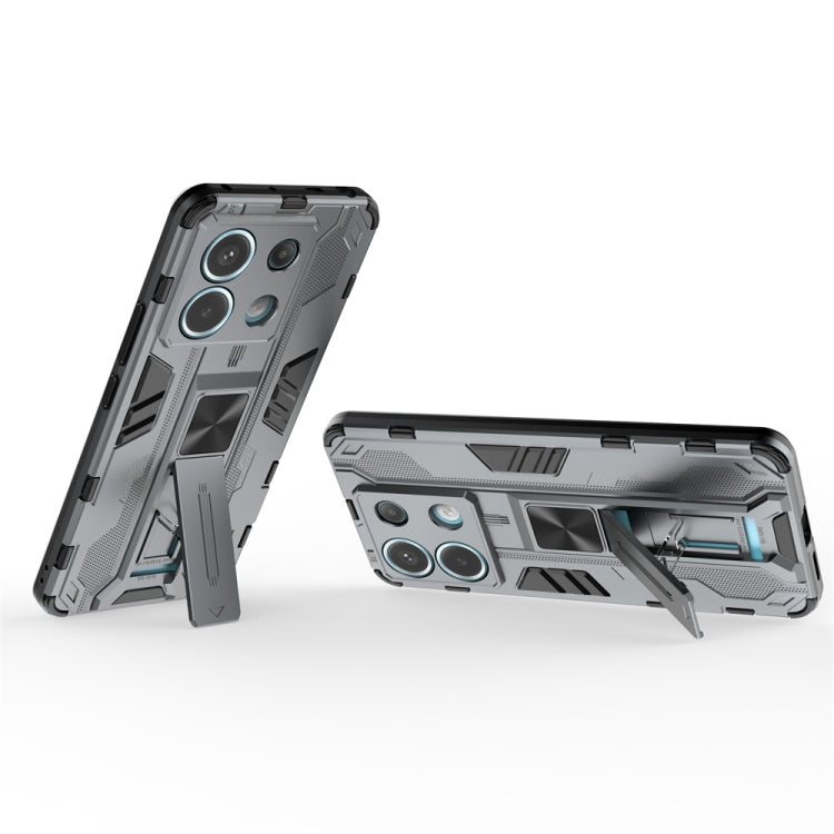 For Xiaomi Poco X6 Supersonic Armor PC Hybrid TPU Phone Case(Grey) - Xiaomi Cases by buy2fix | Online Shopping UK | buy2fix