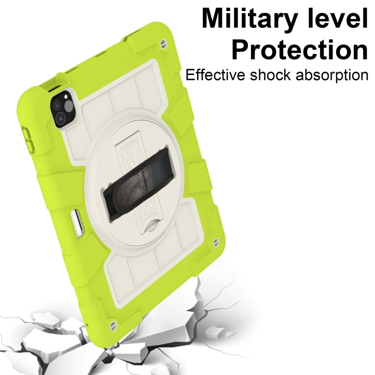 For iPad Air 11 2024 Silicone Hybrid PC Shockproof Tablet Case with Shoulder Strap(Love Birds Green) - iPad Air 11 2024 Cases by buy2fix | Online Shopping UK | buy2fix